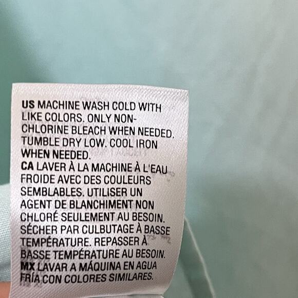 INC International Concepts Mens Linen‎ Blend Button Down Shirt XL Blue Coastal - Picture 6 of 7